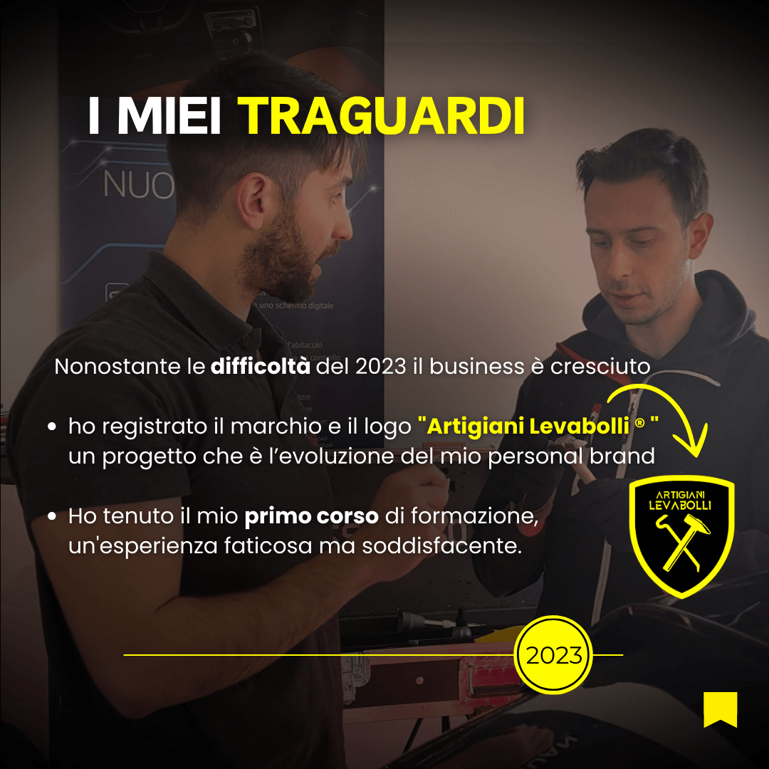 Evoluzione di artigiani levabolli - i miei traguardi