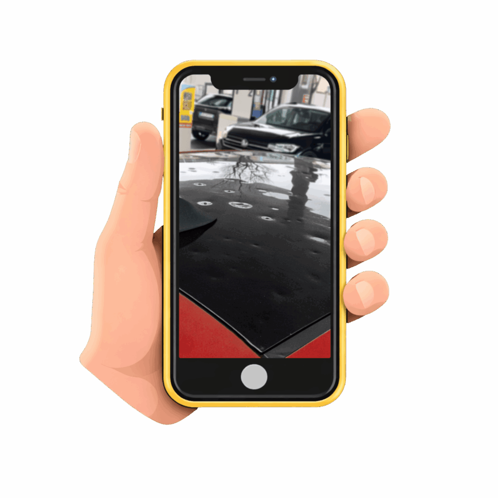 Icona invio foto del danno per preventivo levabolli su carrozzeria