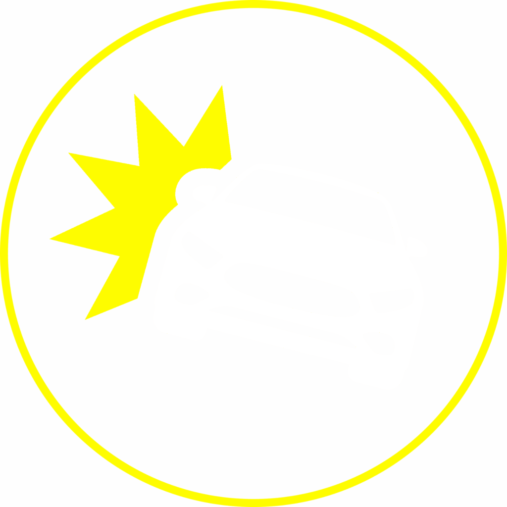 Icona auto danneggiata da urto