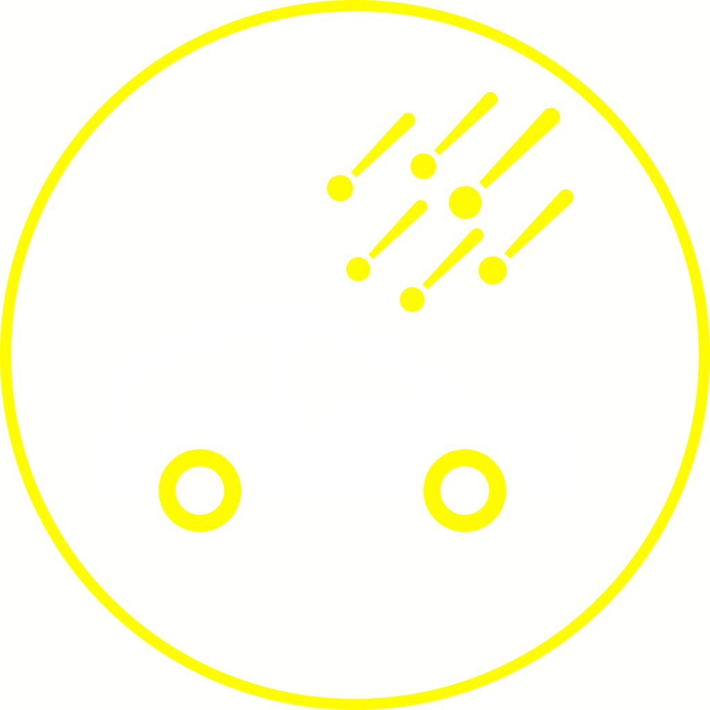Icona auto danneggiata da grandine